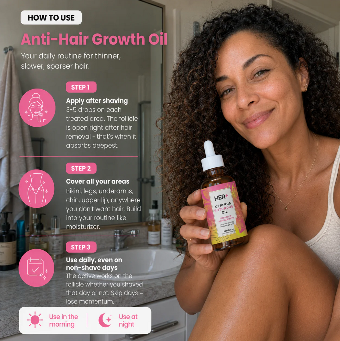 Cyperus Rotundus Anti-Hair Growth Oil